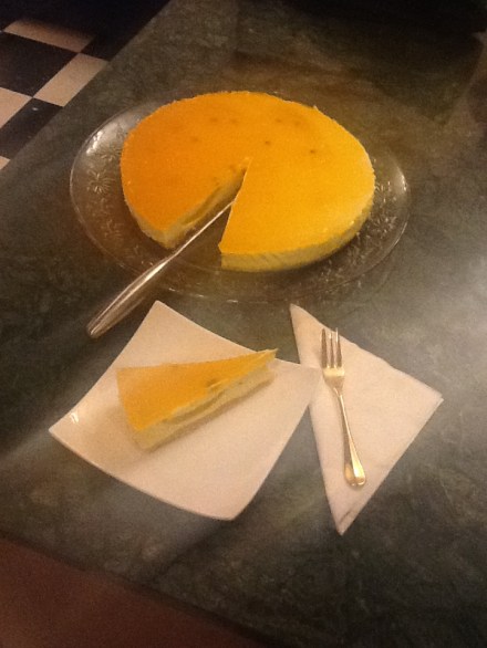 7. Mango and Passionfruit cheesecake